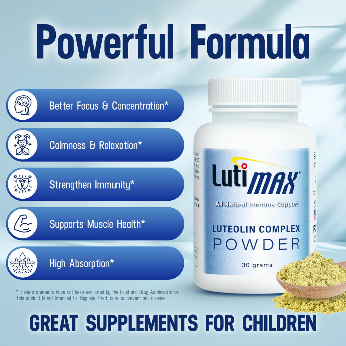 Luti Luteolin Complex Poudre 50g vue de côté