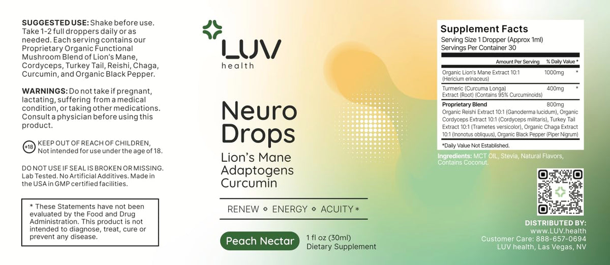 LUV health Neuro Drops avec verre doseur