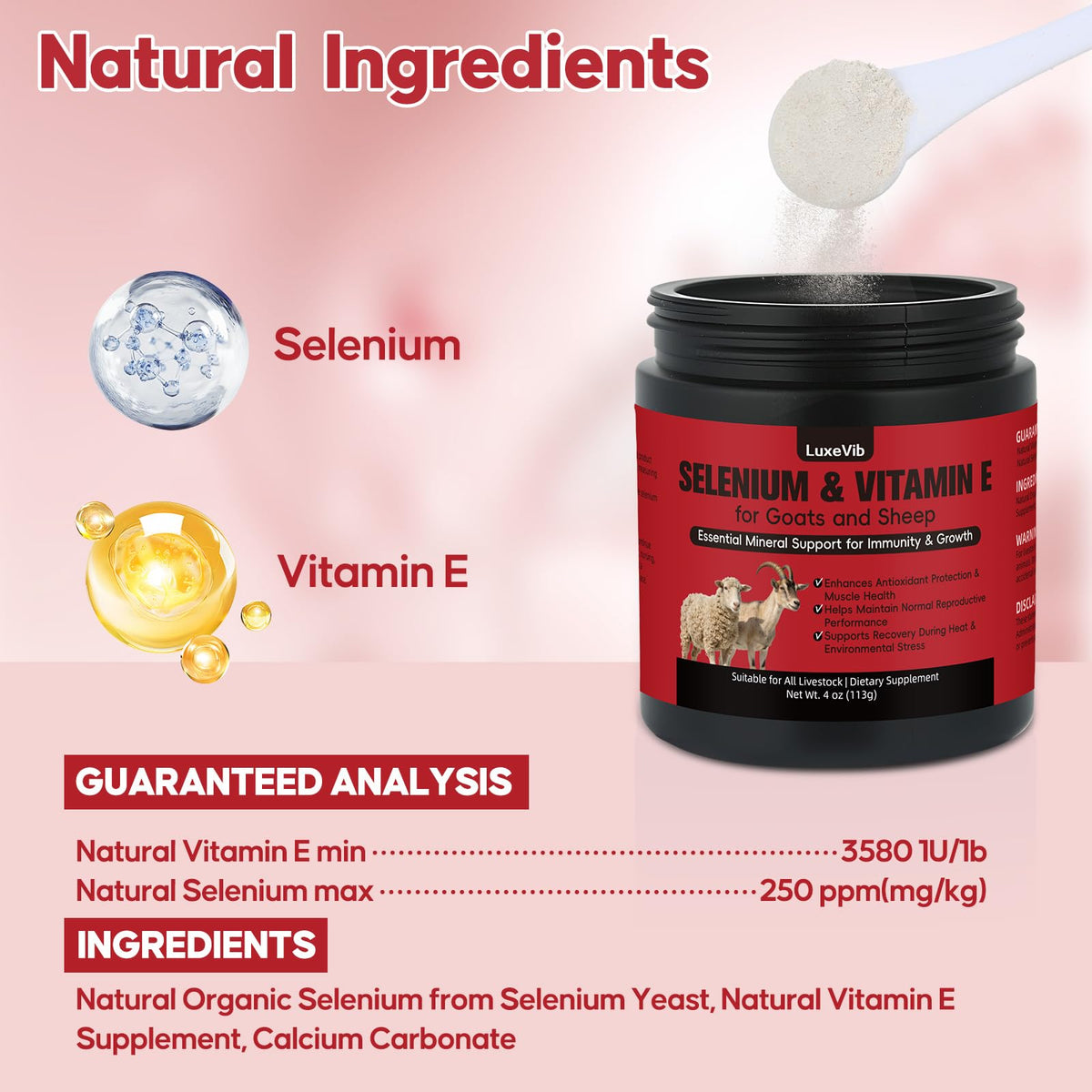 LuxeVib Formule Vitalité E et S en mélangeant avec de la nourriture