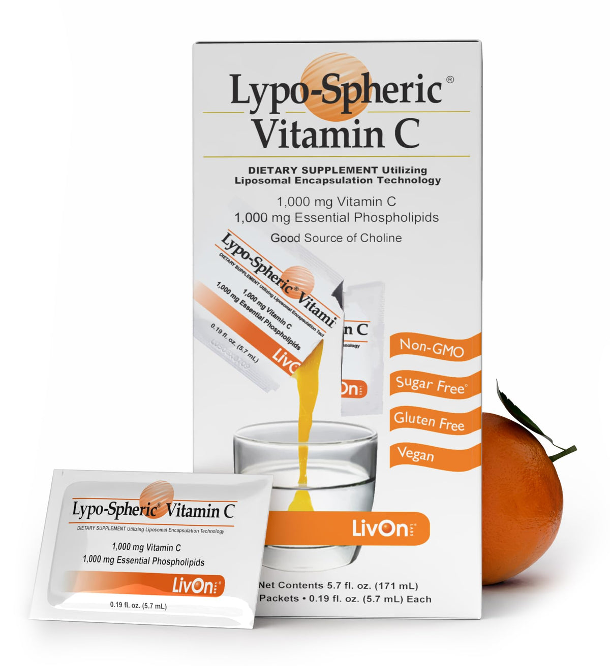 Lypo-Spheric Vitamin C LivOn Laboratories sachets avant