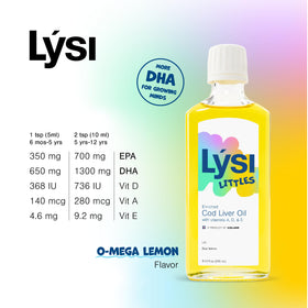 LYSI Huile de Foie de Morue Citron 480g mise en scène sur une table