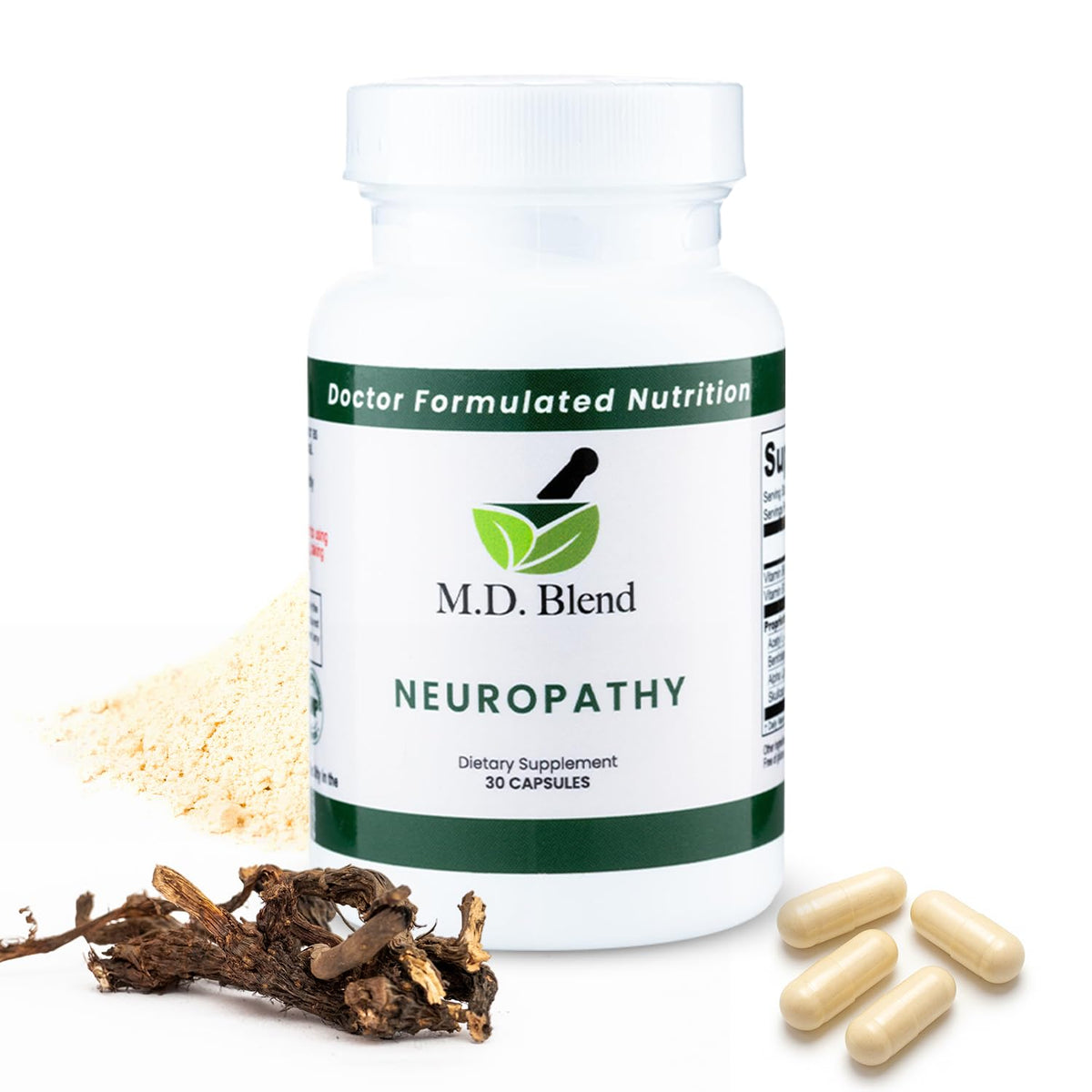 M.D. Blend Complément Alimentaire Neuropathie 30 capsules avant