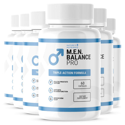 M.E.N. Balance Pro Nature’s NutriWave bouteille vue avant avec 60 capsules
