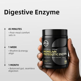 M inch Bromélaïne 900 mg capsules avec un verre d'eau