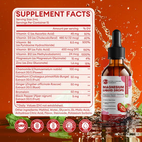 M inch Magnésium Glycinate Liquide flacon arrière vue