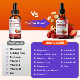 M inch Magnésium Glycinate Liquide gouttes avec fraises