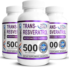 MAAC10 Trans-Resvératrol 500mg pack de 3 gélules avec emballage