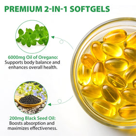 Maaoun Huile d'Origan 6000mg - capsules en boîte