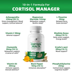 MABEFY Compléments Alimentaires Cortisol 120 capsules vue arrière