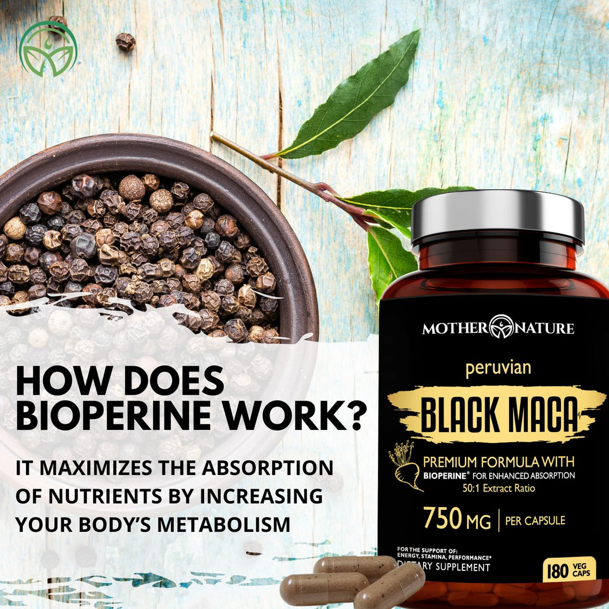 Maca Noir Bio dans un environnement naturel