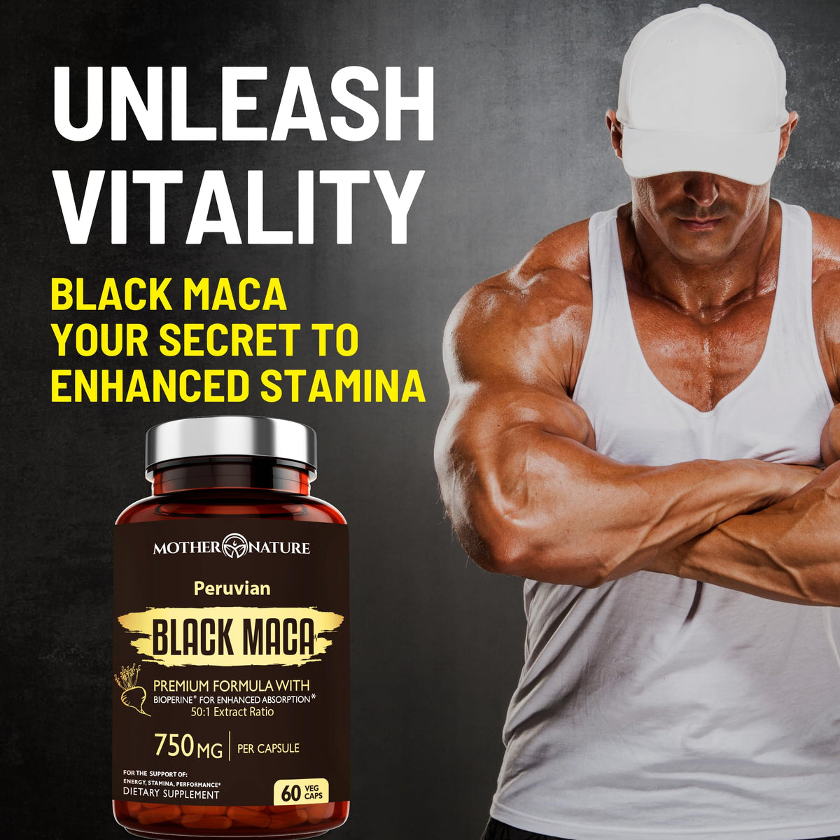 Maca Noire Bio avec ingrédients naturels