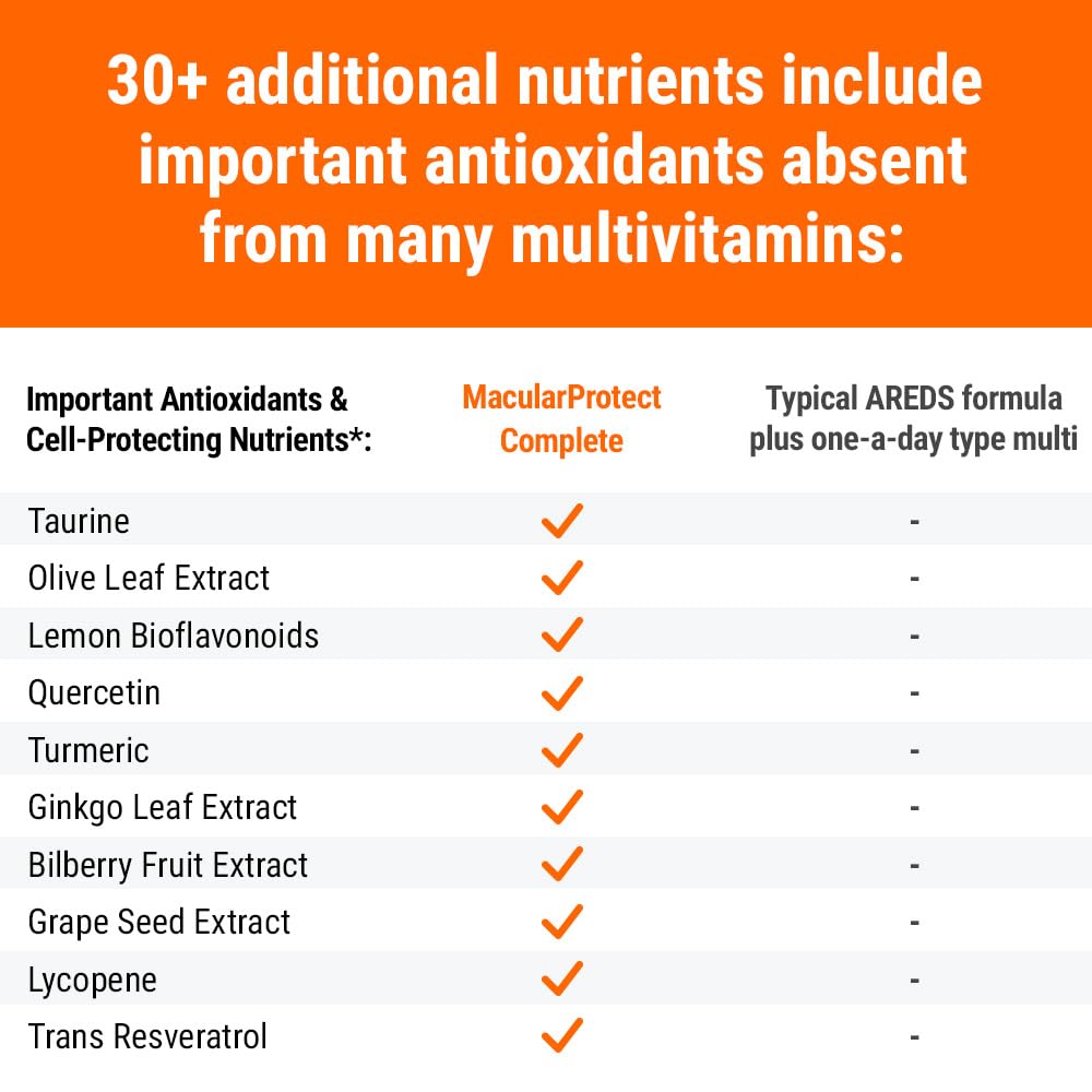 MacularProtect AREDS 2 avec un fond naturel et des plantes
