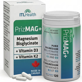 Mag365 PrizMAG Plus capsules de magnésium bisglycinate, emballage avant