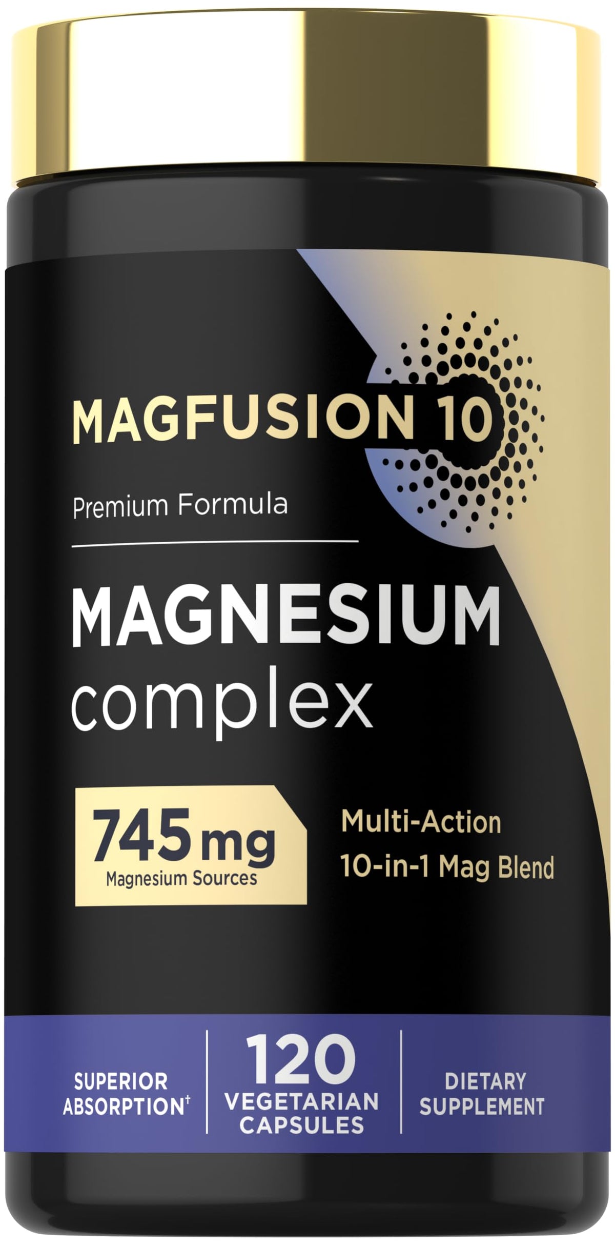 Magfusion-10 complément alimentaire magnésium 745 mg 120 capsules vue avant