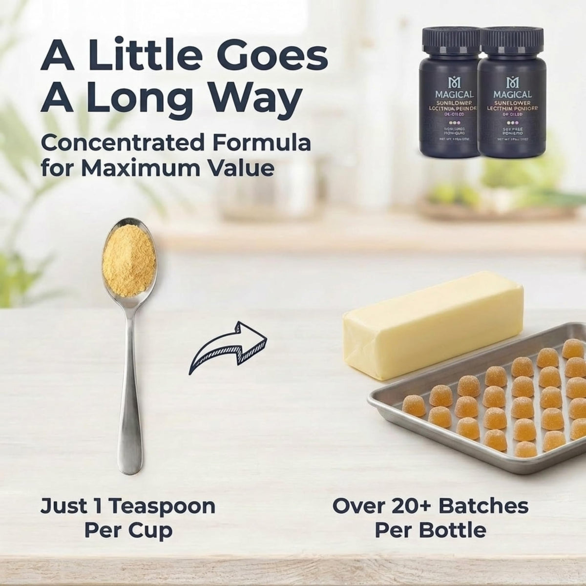 MAGICAL BUTTER Poudre de Lécithine de Tournesol 3,52 oz en cuisine