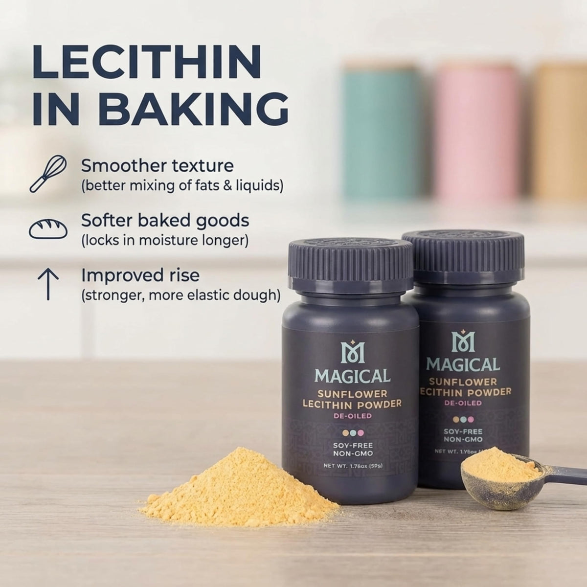 MAGICAL BUTTER Poudre de Lécithine de Tournesol 3,52 oz en mélange