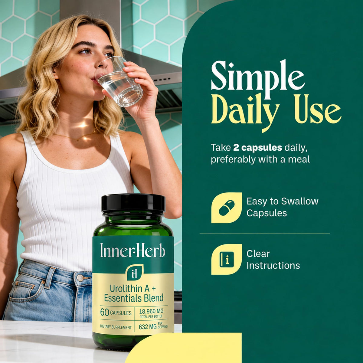 Magnésium Bisglycinate mis en avant dans la formule InnerHerb