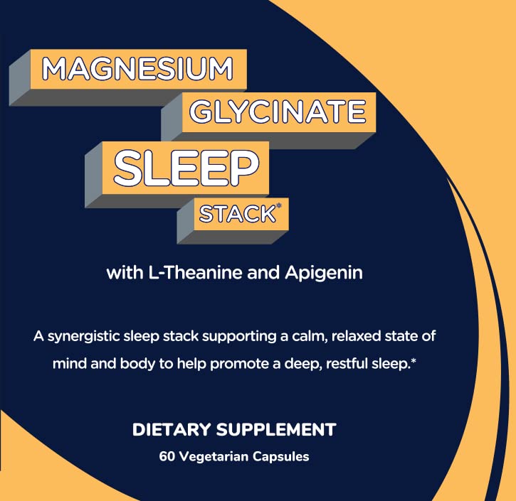 Magnesium Glycinate Shining Solace sur une table en bois