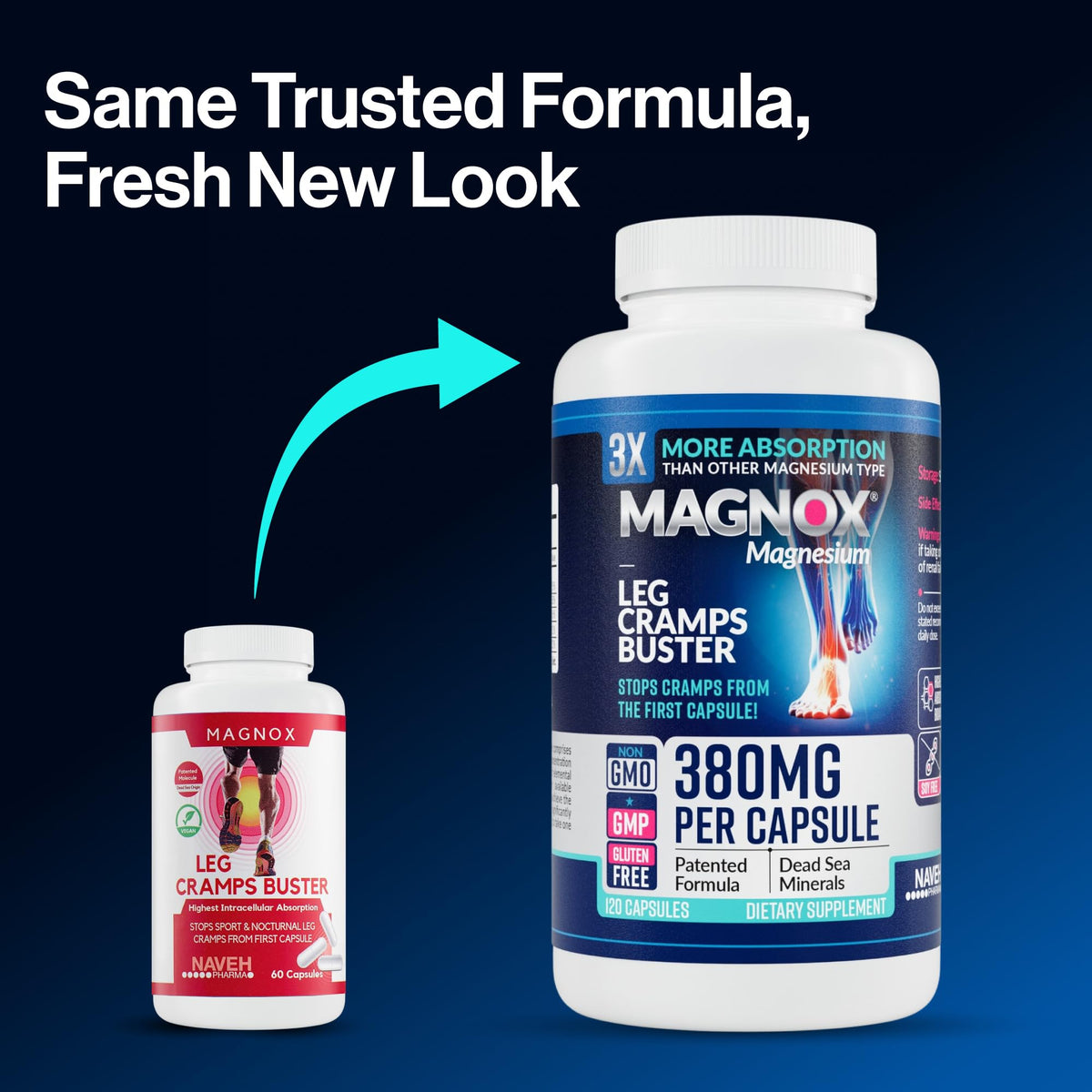 MAGNOX Buster 380mg complément alimentaire magnésium flacon ouvert