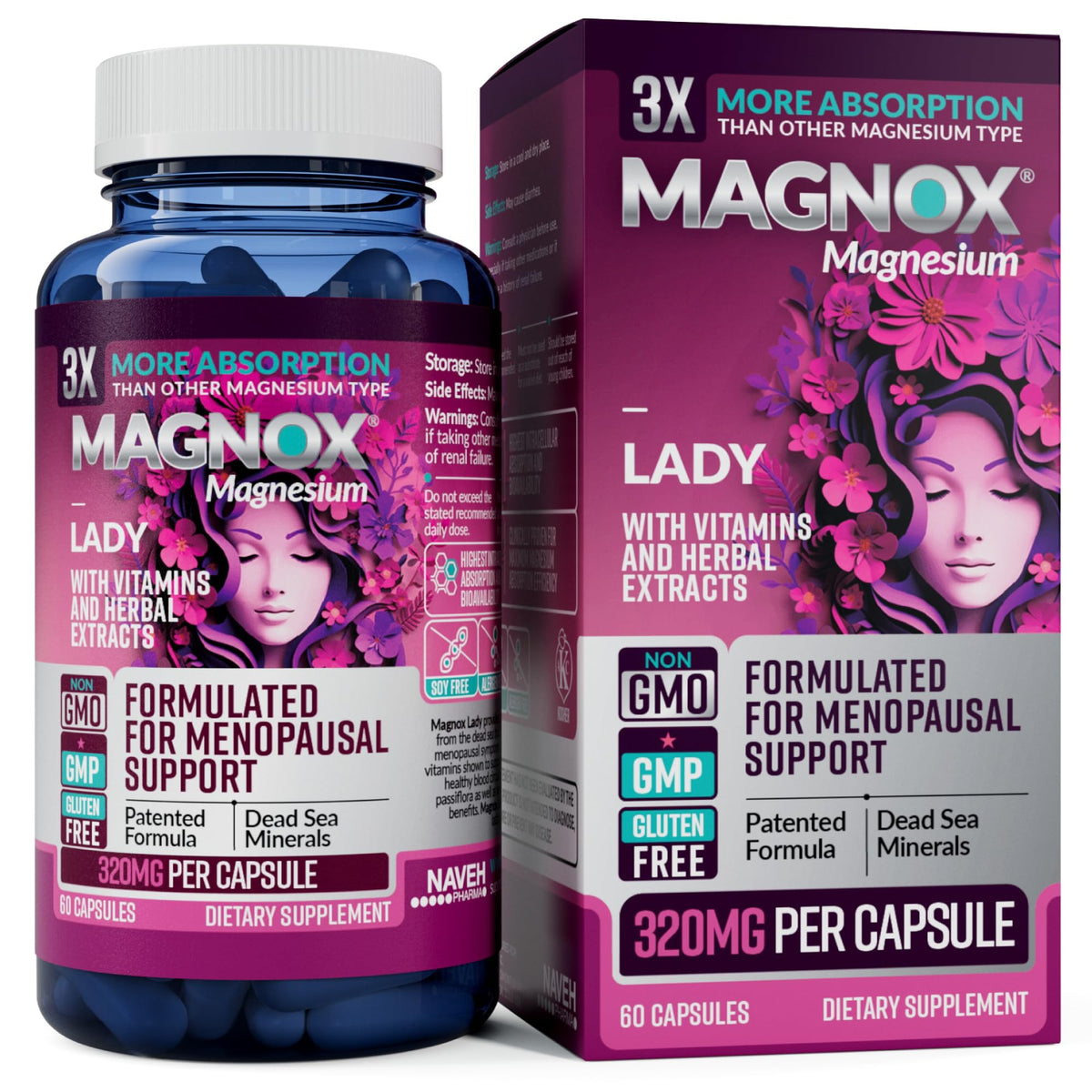 MAGNOX Complément Alimentaire Magnésium 320mg 60 Capsules - vue avant