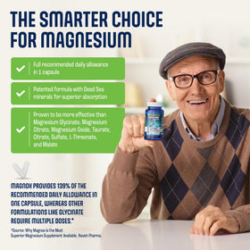 MAGNOX Complément Alimentaire Magnésium 520mg 60 Capsules Végétales en mode de vie actif