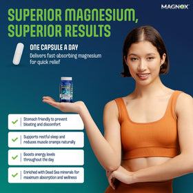 MAGNOX Complément Alimentaire Magnésium 520mg 60 Capsules Végétales ouvertes