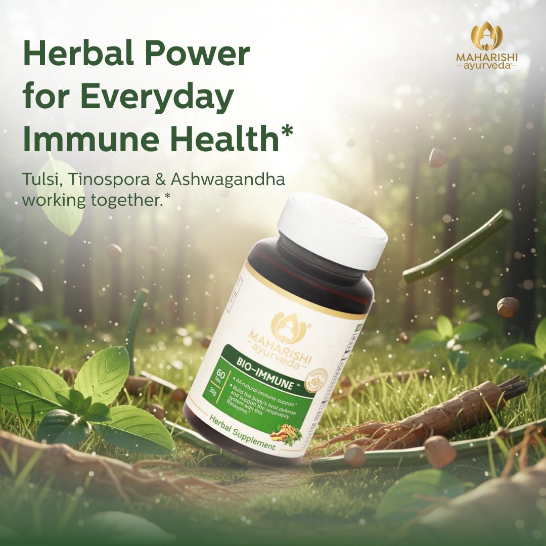 Maharishi Ayurveda Bio daily wellness™ boîte ouverte avec comprimés