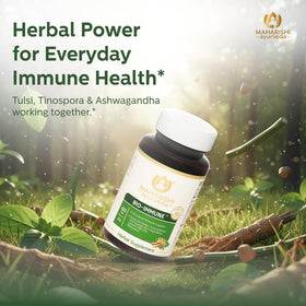 Maharishi Ayurveda Bio daily wellness™ boîte ouverte avec comprimés
