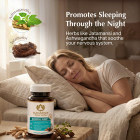 Maharishi Ayurveda Blissful Sleep 60 comprimés sur fond blanc