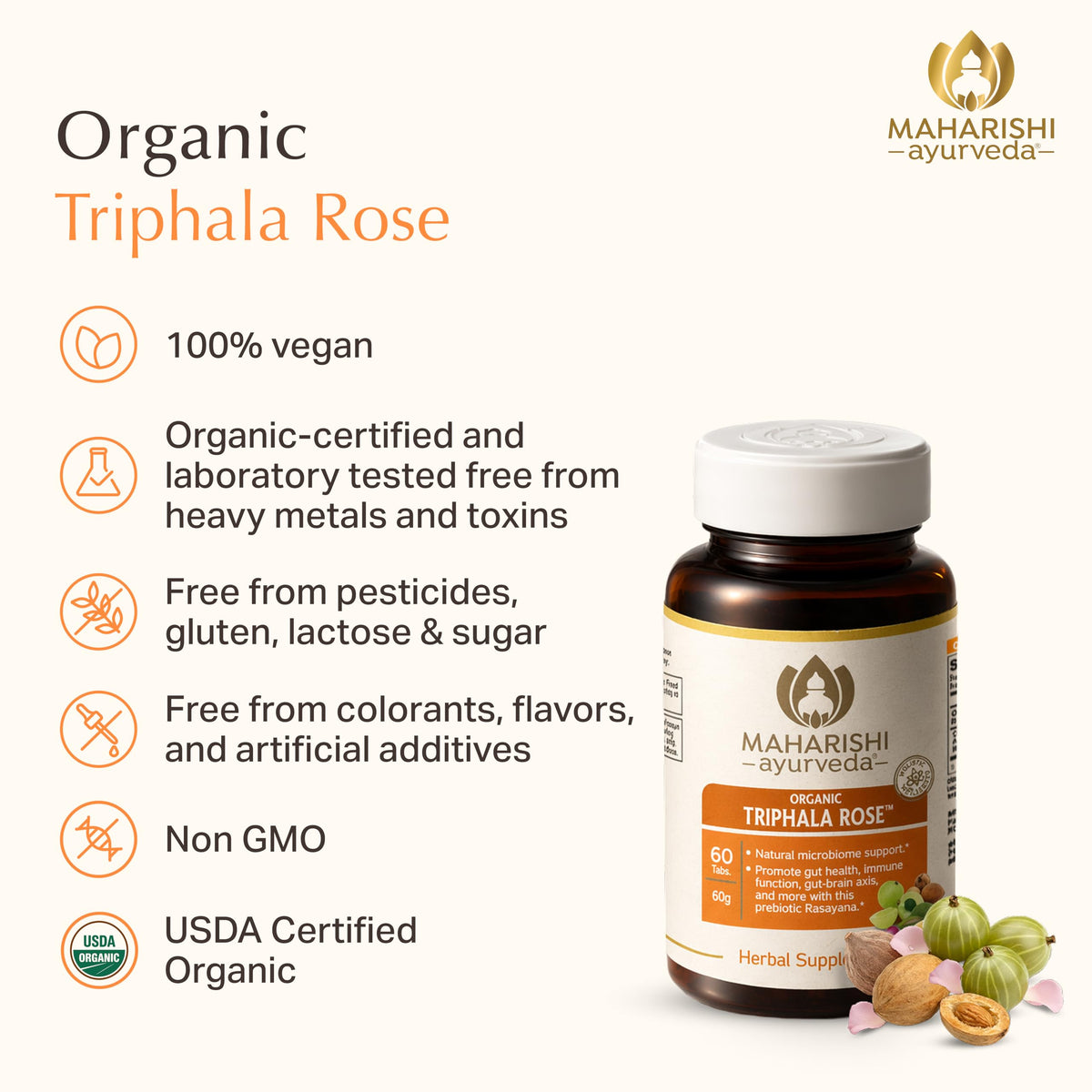 Maharishi Ayurveda Triphala Rose 1000 mg emballage