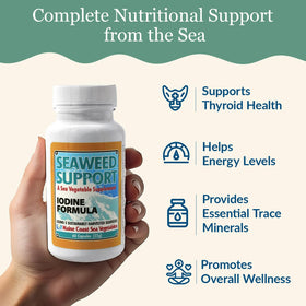 Maine Coast Sea Vegetables Complément Alimentaire Iode avec étiquette détaillée