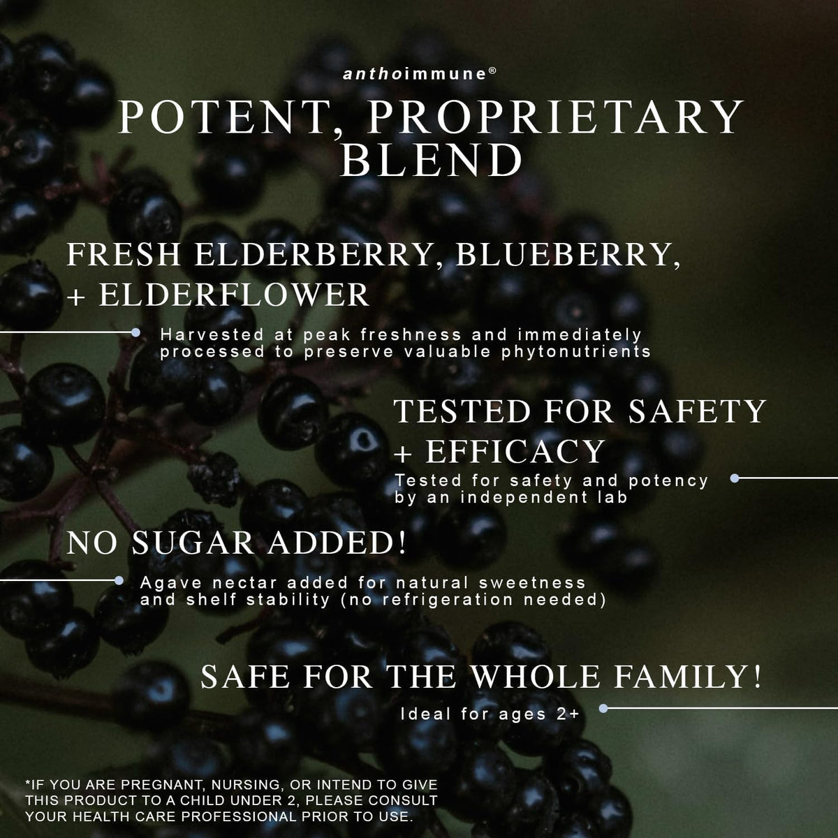 Maine Medicinals Sirop de Sureau Bio 4 oz avec une cuillère doseuse