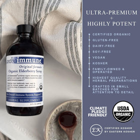 Maine Medicinals Sirop de Sureau Bio 4 oz étiquette détaillée
