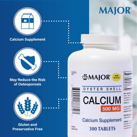 MAJOR Calcium de Coquille d'Huitre 500 mg - comprimés dans la main