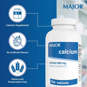 MAJOR comprimés de calcium 600mg dans un environnement de cuisine