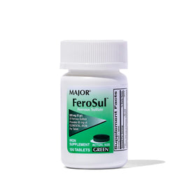 MAJOR Ferosul 325 mg comprimés verts, boîte de 100 unités