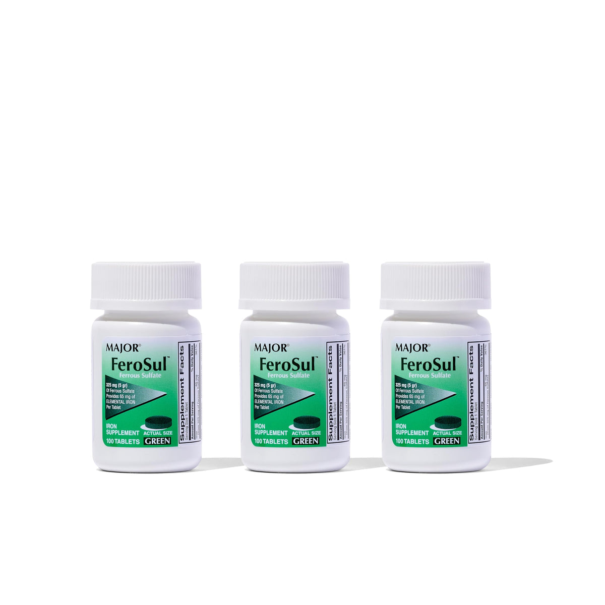 MAJOR Ferosul comprimés de fer 325mg avant de la boîte