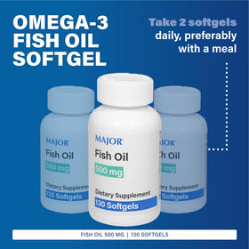 MAJOR Huile de Poisson 500mg gélules arrière