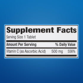 MAJOR Vitamine C 500 mg comprimés - flacon ouvert avec comprimés