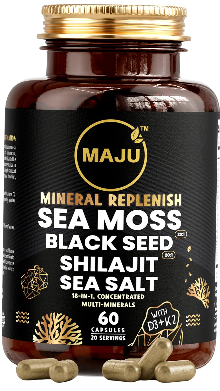 Maju Superfoods 18 en 1 Complément Alimentaire capsules vue de face