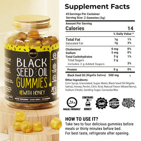 Maju Superfoods Gélules d'Huile de Graines Noires 90ct, en main