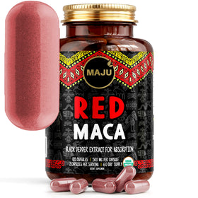 Maju Superfoods Gélules de Racine de Maca Rouge Bio 120ct vue avant