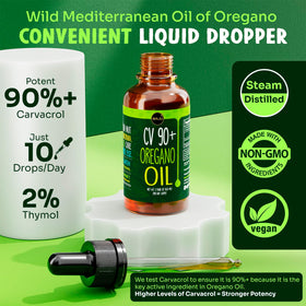 Maju Superfoods Huile d'Oregano 2 fl Oz avec étiquette visible