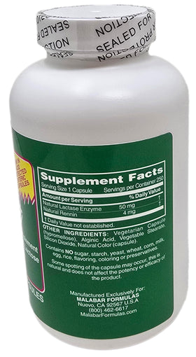 Malabar Super Milk daily 250 Capsules avec étiquette détaillée