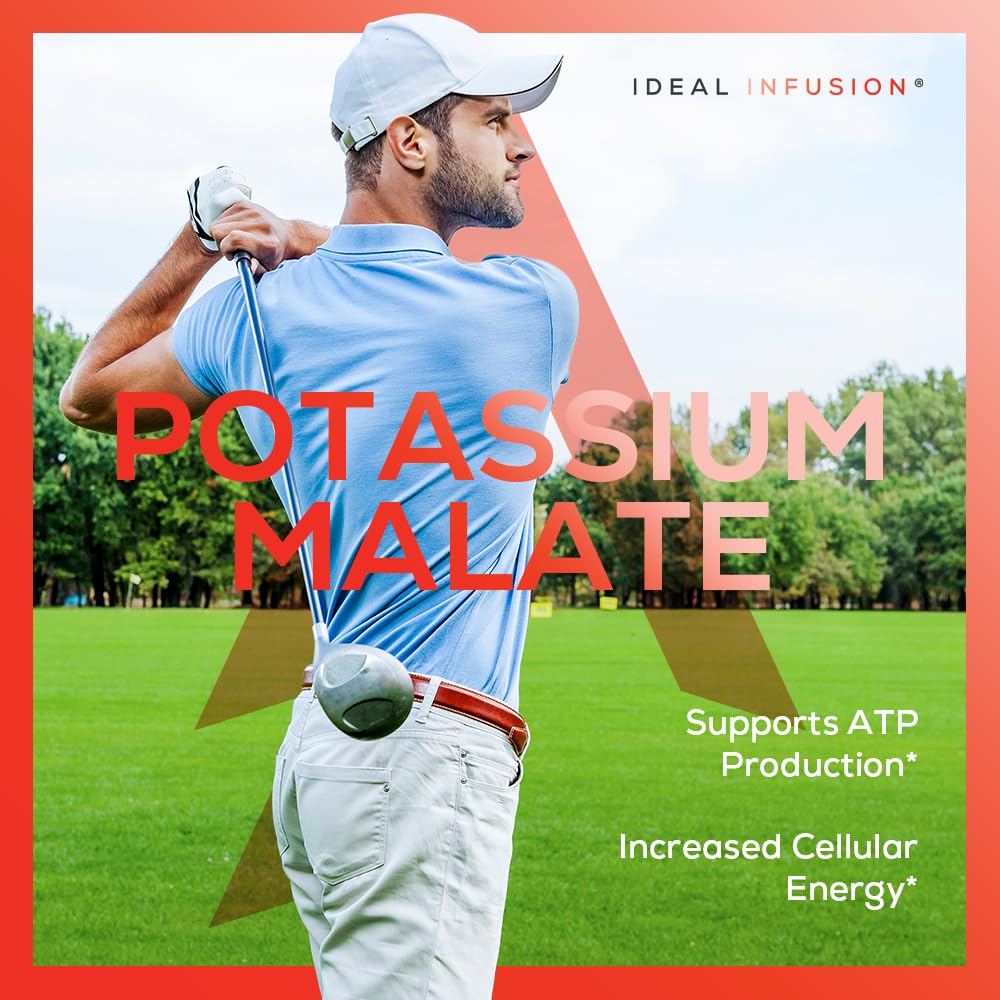 Malate de Potassium 1300mg d'Ideal Infusion - Vue de l'emballage arrière