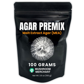 Malt Extract Agar Premix 100g de Mushroom Merchant, vue avant du paquet