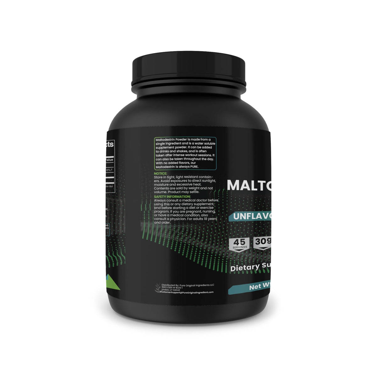 Maltodextrine en poudre PURE ORIGINAL INGREDIENTS dans un bol