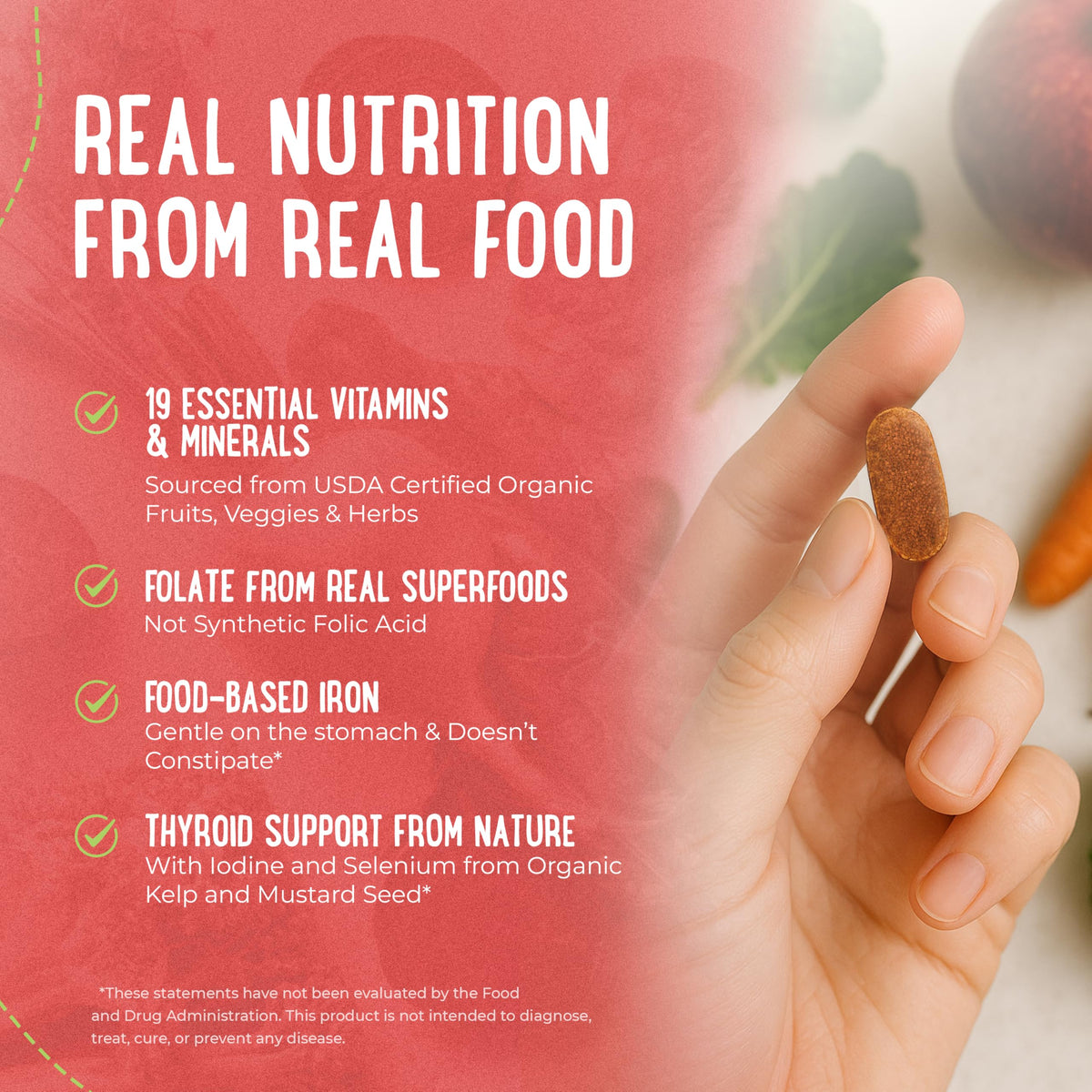 Mama Natural Multivitamine Femme 30 Jours arrière de la boîte