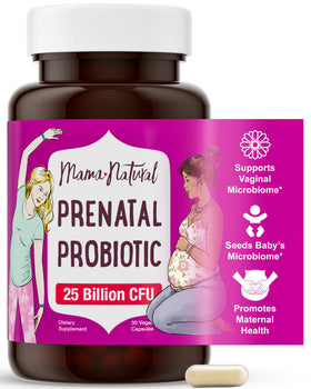 Mama Natural Probiotiques Prénataux 25 Milliards CFU boîte avant