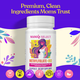Mama's Select Methylated B12 + Methylfolate 59g en contexte de santé